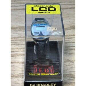 NOS Vintage Star Wars 1983 Return of The Jedi Wrist Watch Darth‎ Vader Bradley